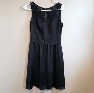 LC Lauren Conrad Black Lace Mini Dress Size 6